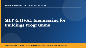 MEP & HVAC Engineering for Buildings Programme — 7-Day Training Event in Bangkok | BTC Institute